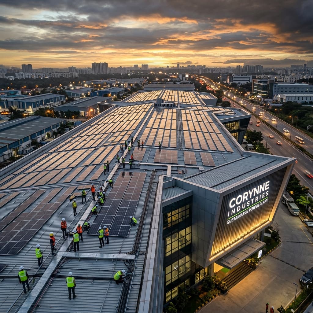 Commercial solar installation